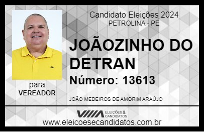 Candidato JOÃOZINHO 2024 - PETROLINA - Eleições