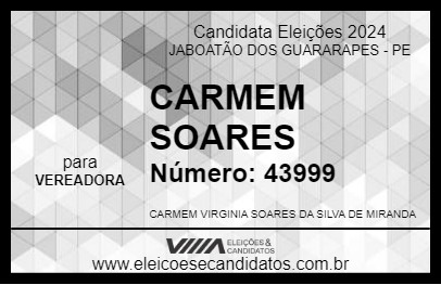 Candidato CARMEM SOARES 2024 - JABOATÃO DOS GUARARAPES - Eleições