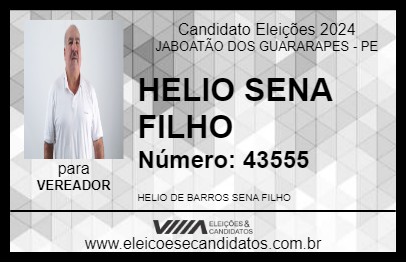 Candidato HELIO SENA FILHO 2024 - JABOATÃO DOS GUARARAPES - Eleições