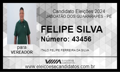 Candidato FELIPE SILVA 2024 - JABOATÃO DOS GUARARAPES - Eleições