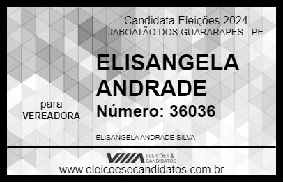 Candidato ELISANGELA ANDRADE 2024 - JABOATÃO DOS GUARARAPES - Eleições