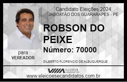 Candidato ROBSON DO PEIXE 2024 - JABOATÃO DOS GUARARAPES - Eleições