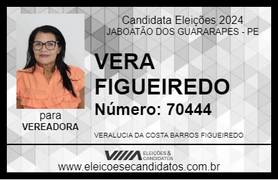 Candidato VERA FIGUEIREDO 2024 - JABOATÃO DOS GUARARAPES - Eleições