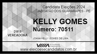 Candidato KELLY GOMES 2024 - JABOATÃO DOS GUARARAPES - Eleições