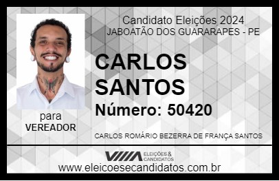 Candidato CARLOS SANTOS 2024 - JABOATÃO DOS GUARARAPES - Eleições