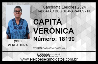 Candidato CAPITÃ VERÔNICA 2024 - JABOATÃO DOS GUARARAPES - Eleições