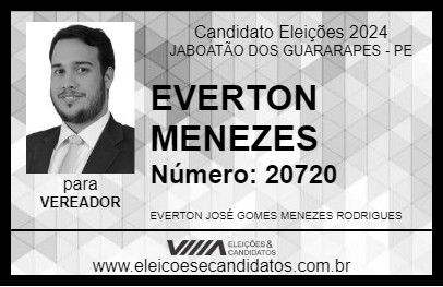 Candidato EVERTON MENEZES 2024 - JABOATÃO DOS GUARARAPES - Eleições