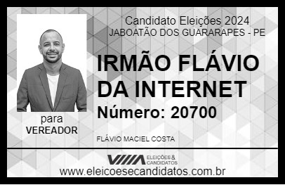 Candidato FLÁVIO DA INTERNET 2024 - JABOATÃO DOS GUARARAPES - Eleições