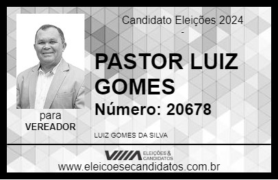 Candidato PASTOR LUIZ GOMES 2024 - JABOATÃO DOS GUARARAPES - Eleições