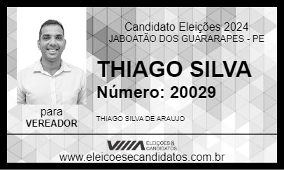 Candidato THIAGO SILVA 2024 - JABOATÃO DOS GUARARAPES - Eleições