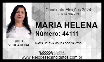 Candidato MARIA HELENA 2024 - SERTÂNIA - Eleições