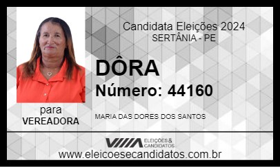 Candidato DÔRA 2024 - SERTÂNIA - Eleições