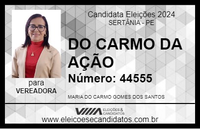 Candidato DO CARMO DA  AÇÃO 2024 - SERTÂNIA - Eleições