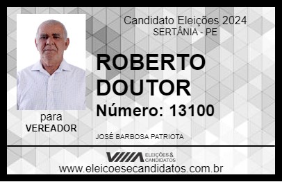 Candidato ROBERTO DOUTOR 2024 - SERTÂNIA - Eleições