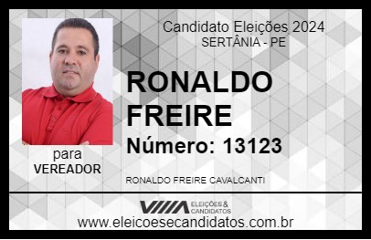 Candidato RONALDO FREIRE 2024 - SERTÂNIA - Eleições