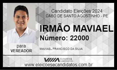 Candidato IRMÃO MAVIAEL  2024 - CABO DE SANTO AGOSTINHO - Eleições