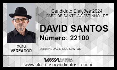 Candidato DAVID SANTOS 2024 - CABO DE SANTO AGOSTINHO - Eleições