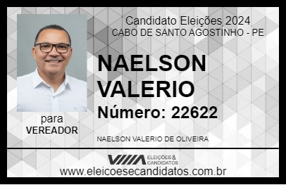 Candidato NAELSON VALERIO 2024 - CABO DE SANTO AGOSTINHO - Eleições