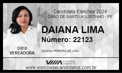 Candidato DAIANA LIMA 2024 - CABO DE SANTO AGOSTINHO - Eleições