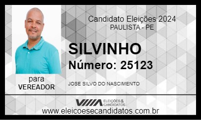 Candidato SILVINHO 2024 - PAULISTA - Eleições