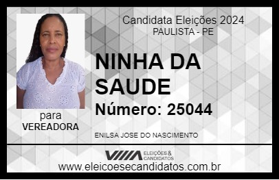 Candidato NINHA DA SAUDE 2024 - PAULISTA - Eleições