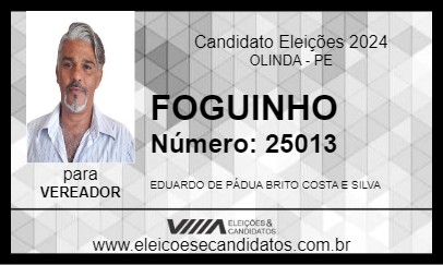 Candidato FOGUINHO 2024 - OLINDA - Eleições