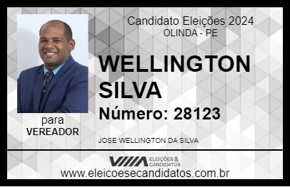 Candidato WELLINGTON SILVA 2024 - OLINDA - Eleições