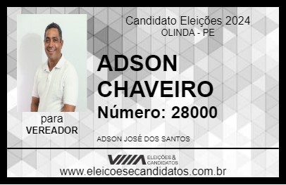 Candidato ADSON CHAVEIRO 2024 - OLINDA - Eleições