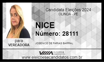 Candidato NICE 2024 - OLINDA - Eleições