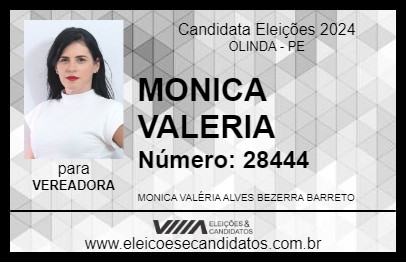 Candidato MONICA VALERIA 2024 - OLINDA - Eleições