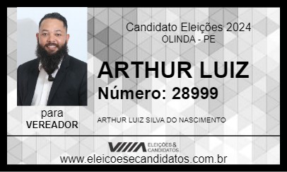 Candidato ARTHUR LUIZ 2024 - OLINDA - Eleições