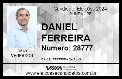 Candidato DANIEL FERREIRA 2024 - OLINDA - Eleições