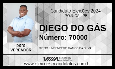 Candidato DIEGO DO GÁS 2024 - IPOJUCA - Eleições