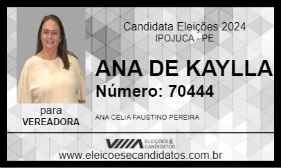 Candidato ANA DE KAYLLA 2024 - IPOJUCA - Eleições