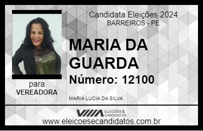 Candidato MARIA DA GUARDA 2024 - BARREIROS - Eleições