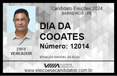 Candidato DIA DA COOATES 2024 - BARREIROS - Eleições