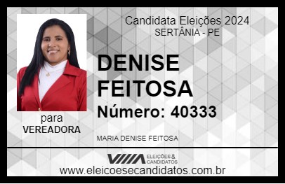 Candidato DENISE FEITOSA 2024 - SERTÂNIA - Eleições