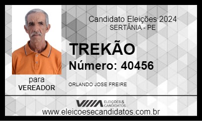 Candidato TREKÃO 2024 - SERTÂNIA - Eleições