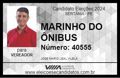 Candidato MARINHO DO ÔNIBUS 2024 - SERTÂNIA - Eleições