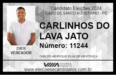 Candidato CARLINHOS DO LAVA JATO 2024 - CABO DE SANTO AGOSTINHO - Eleições