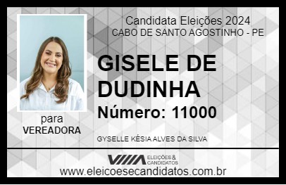 Candidato GISELE DE DUDINHA 2024 - CABO DE SANTO AGOSTINHO - Eleições