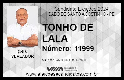 Candidato TONHO DE LALA 2024 - CABO DE SANTO AGOSTINHO - Eleições