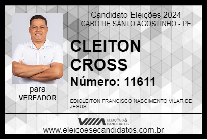 Candidato CLEITON CROSS 2024 - CABO DE SANTO AGOSTINHO - Eleições