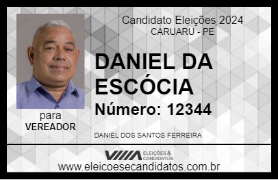 Candidato DANIEL DA ESCÓCIA 2024 - CARUARU - Eleições