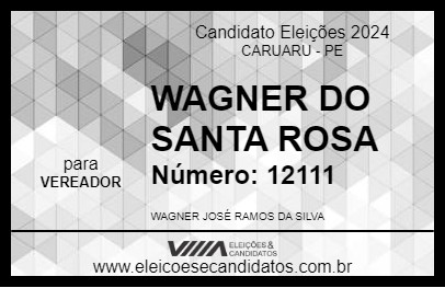 Candidato WAGNER DO SANTA ROSA 2024 - CARUARU - Eleições