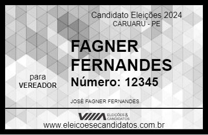 Candidato FAGNER FERNANDES 2024 - CARUARU - Eleições