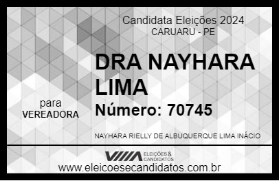 Candidato DRA NAYHARA LIMA 2024 - CARUARU - Eleições