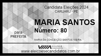 Candidato MARIA SANTOS 2024 - CARUARU - Eleições