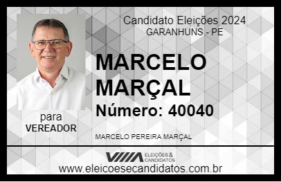 Candidato MARCELO MARÇAL 2024 - GARANHUNS - Eleições