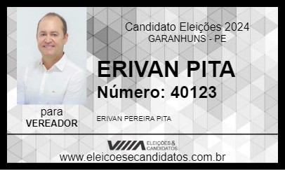 Candidato ERIVAN PITA 2024 - GARANHUNS - Eleições